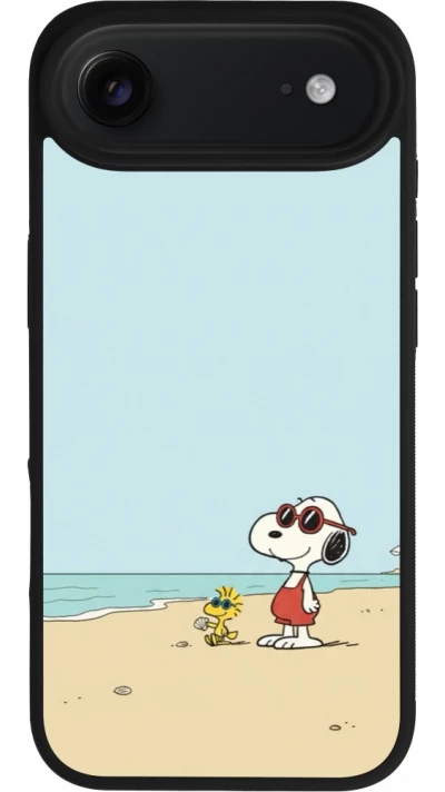 iPhone Air Case Hülle - Silikon schwarz Snoopy on the beach Summer 2026