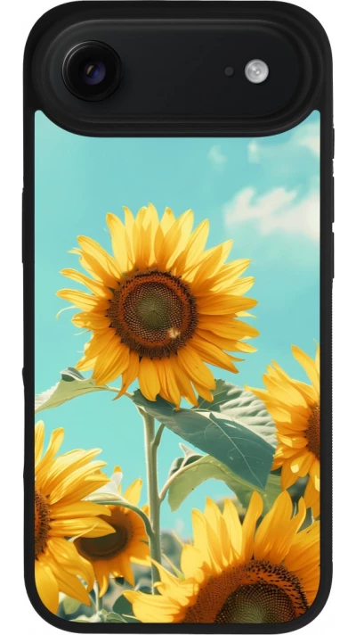 iPhone Air Case Hülle - Silikon schwarz Sunflowers Summer 2026