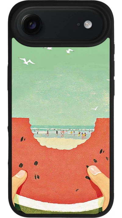 iPhone Air Case Hülle - Silikon schwarz Views through a watermelon Summer 2026