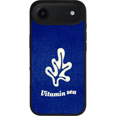Coque iPhone Air - Silicone rigide noir Vitamin sea Summer 2026
