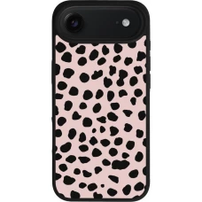 iPhone Air Case Hülle - Silikon schwarz Wild Leopard Pink