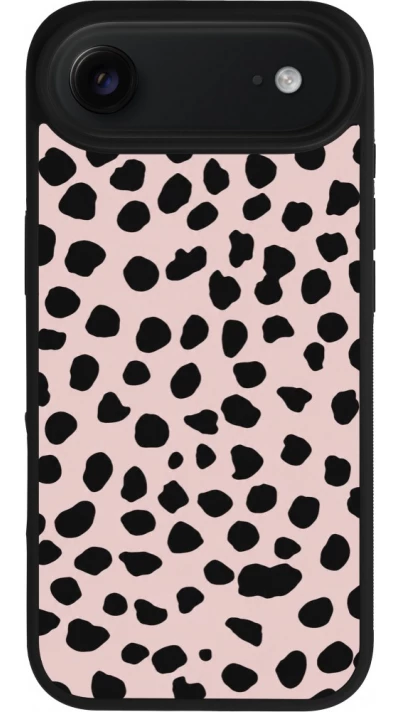 iPhone Air Case Hülle - Silikon schwarz Wild Leopard Pink