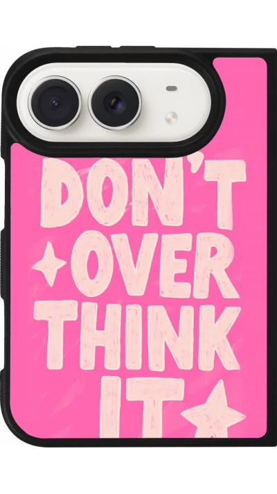 Coque iPhone Duo - Silicone rigide noir Dont over think it 2026