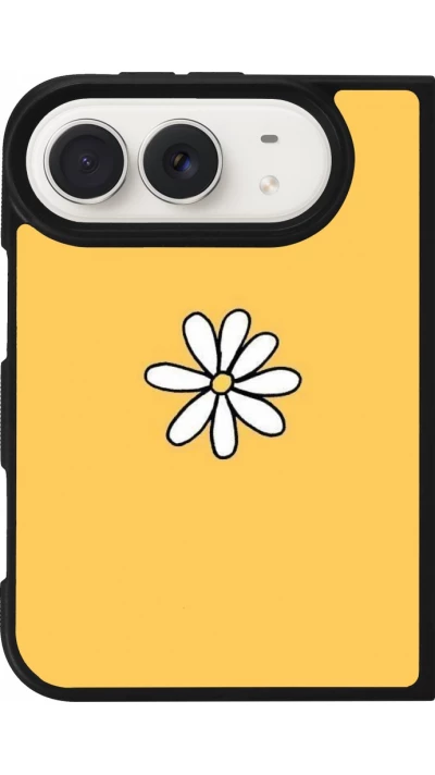 Coque iPhone Duo - Silicone rigide noir Easter 2023 daisy