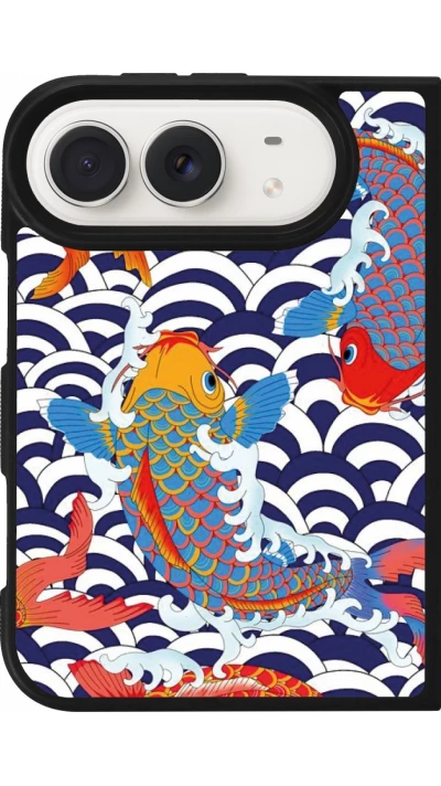 Coque iPhone Duo - Silicone rigide noir Easter 2023 japanese fish
