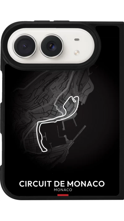 Coque iPhone Duo - Silicone rigide noir F1 Track 2025 Monaco