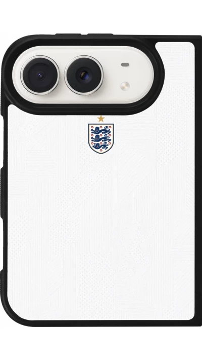 Coque iPhone Duo - Silicone rigide noir Maillot de football Angleterre 2026 personnalisable