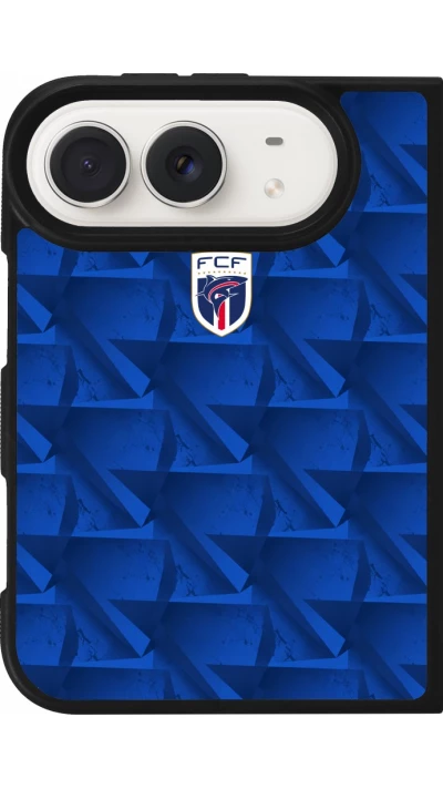 Coque iPhone Duo - Silicone rigide noir Maillot de football Cap-Vert 2026 personnalisable