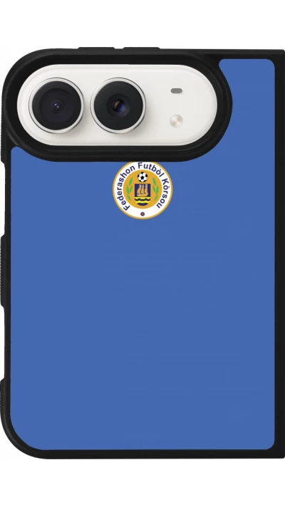 Coque iPhone Duo - Silicone rigide noir Maillot de football Curaçao 2026 personnalisable