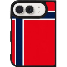 iPhone Duo Case Hülle - Silikon schwarz Norwegen 2026 personalisierbares Fussballtrikot
