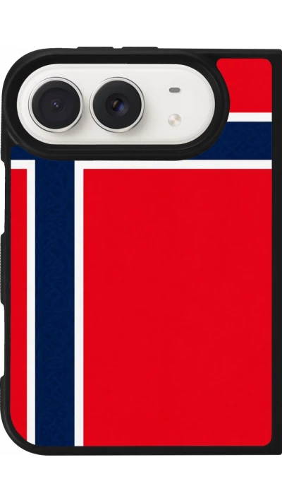 iPhone Duo Case Hülle - Silikon schwarz Norwegen 2026 personalisierbares Fussballtrikot