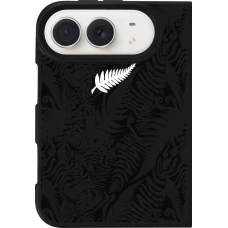 iPhone Duo Case Hülle - Silikon schwarz Neuseeland 2026 personalisierbares Fussballtrikot