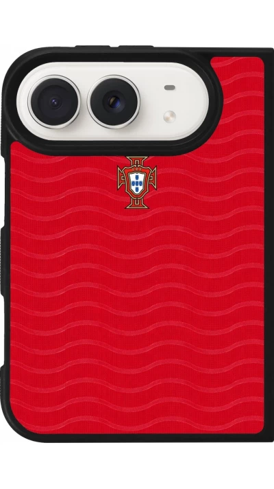 iPhone Duo Case Hülle - Silikon schwarz Portugal 2026 personalisierbares Fussballtrikot