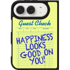 Coque iPhone Duo - Silicone rigide noir Guest check 2026