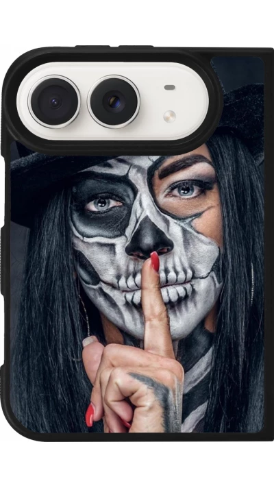 Coque iPhone Duo - Silicone rigide noir Halloween 18 19