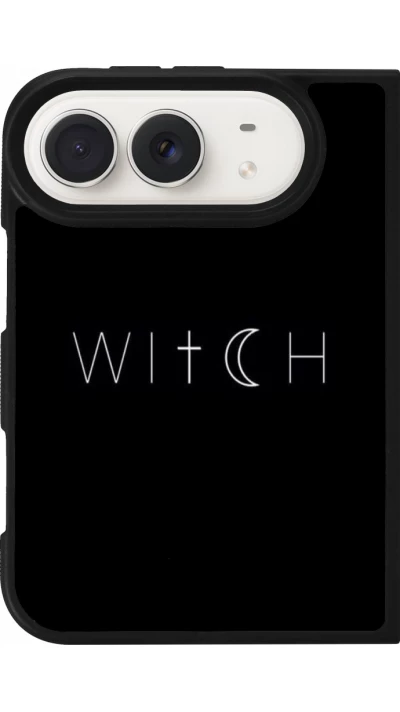 Coque iPhone Duo - Silicone rigide noir Halloween 22 witch word