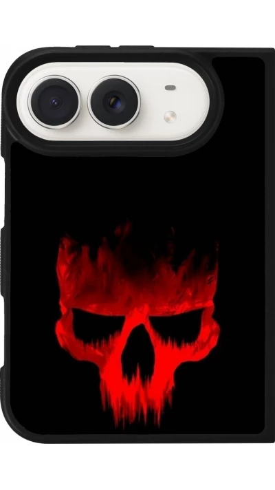 Coque iPhone Duo - Silicone rigide noir Halloween 2023 scary skull