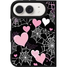 Coque iPhone Duo - Silicone rigide noir Halloween 2024 girly