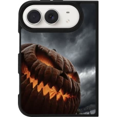 Coque iPhone Duo - Silicone rigide noir Halloween 2026 The Wicked Pumpkin
