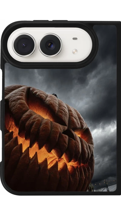 Coque iPhone Duo - Silicone rigide noir Halloween 2026 The Wicked Pumpkin