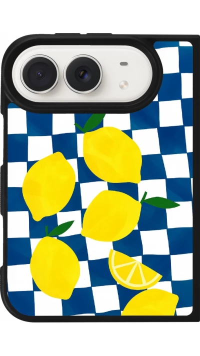 Coque iPhone Duo - Silicone rigide noir Illustration lemons 2026