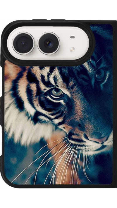 Coque iPhone Duo - Silicone rigide noir Incredible Lion