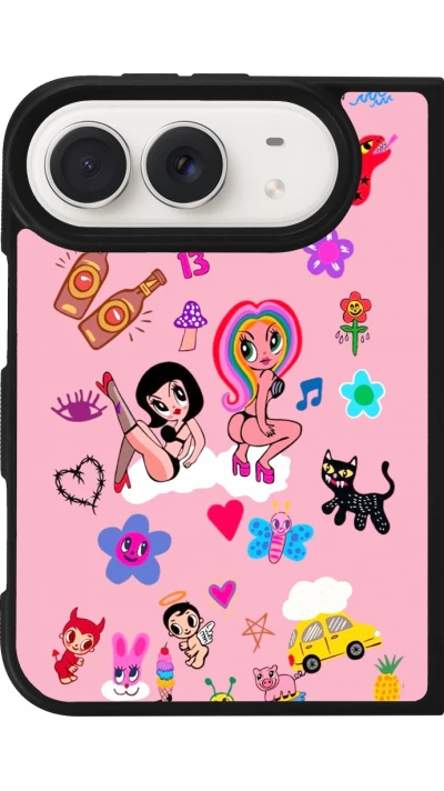 Coque iPhone Duo - Silicone rigide noir Karol G La Bichota Manana Sera Bonito