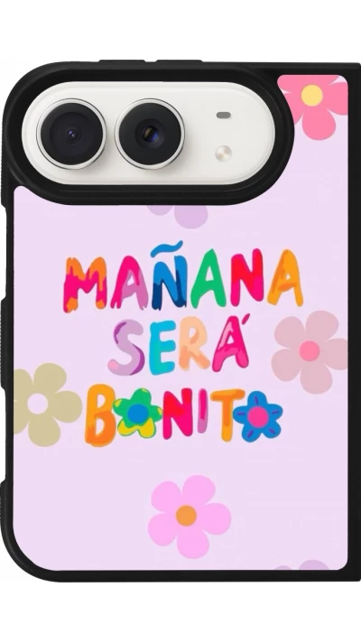 Coque iPhone Duo - Silicone rigide noir Karol G Manana sera bonito
