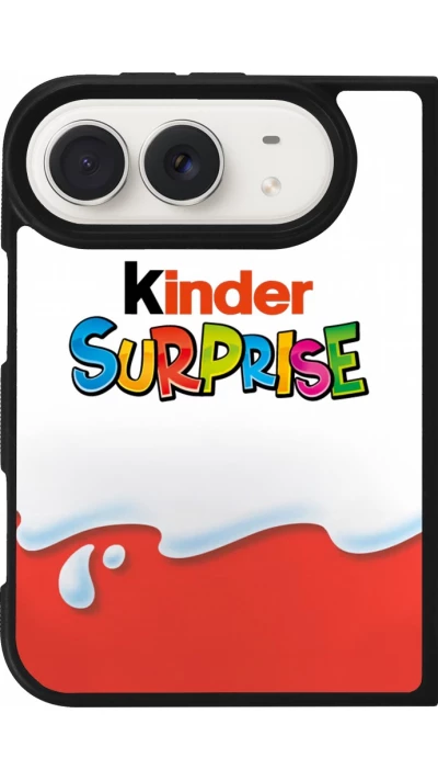 Coque iPhone Duo - Silicone rigide noir Kinder Surprise