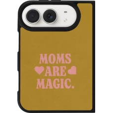 Coque iPhone Duo - Silicone rigide noir Mom 2026 Are Magic