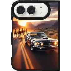 iPhone Duo Case Hülle - Silikon schwarz Mustang 69 Grand Canyon