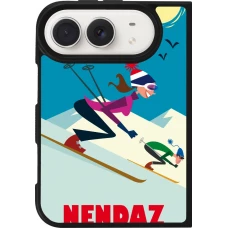 iPhone Duo Case Hülle - Silikon schwarz Nendaz Ski Downhill