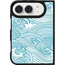 iPhone Duo Case Hülle - Silikon schwarz Ocean Waves