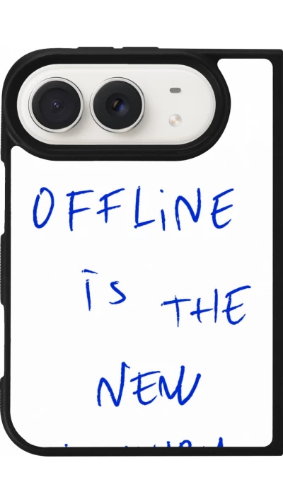 Coque iPhone Duo - Silicone rigide noir Offline is the new luxury