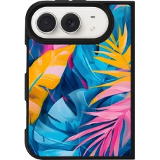 iPhone Duo Case Hülle - Silikon schwarz Palms Blue