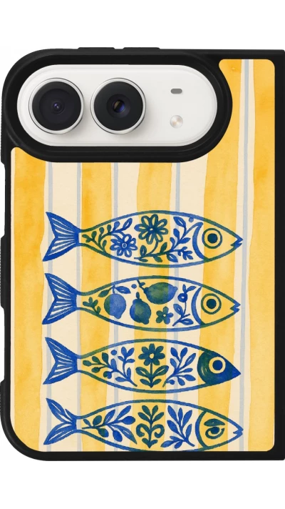 Coque iPhone Duo - Silicone rigide noir Portuguese fish 2026