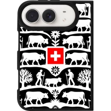 Coque iPhone Duo - Silicone rigide noir Poya Suisse 3 noir
