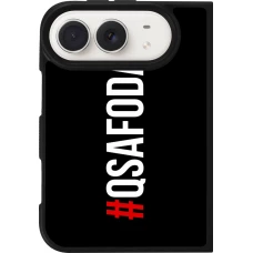 Coque iPhone Duo - Silicone rigide noir Qsafoda 1