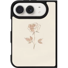 iPhone Duo Case Hülle - Silikon schwarz Rosa Sand Minimalistisch