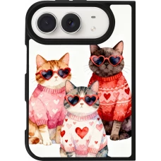 iPhone Duo Case Hülle - Silikon schwarz Saint Valentines Day 26 Cat Love