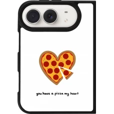Coque iPhone Duo - Silicone rigide noir Saint Valentines Day 26 You have my pizza heart