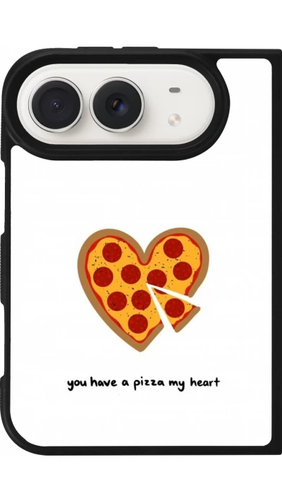 Coque iPhone Duo - Silicone rigide noir Saint Valentines Day 26 You have my pizza heart