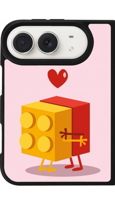 Coque iPhone Duo - Silicone rigide noir Saint Valentines Day 26 Puzzle