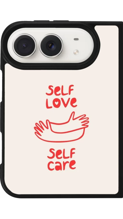 Coque iPhone Duo - Silicone rigide noir Saint Valentines Day 26 Self love self care