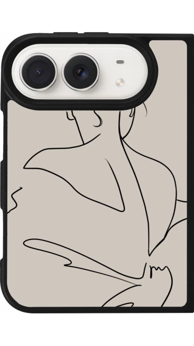 Coque iPhone Duo - Silicone rigide noir Salnikova 05