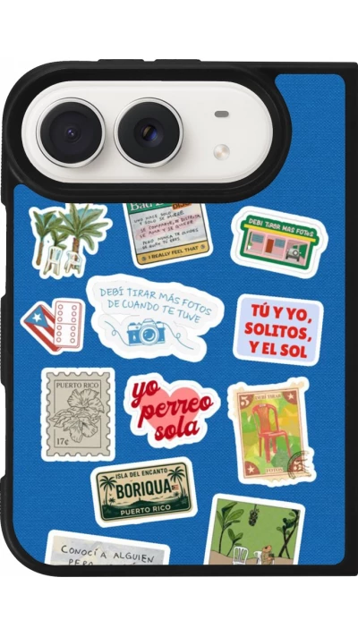 Coque iPhone Duo - Silicone rigide noir Seals of the Dominican Republic DTMF