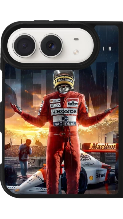 Coque iPhone Duo - Silicone rigide noir Senna The King of Rain