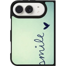 iPhone Duo Case Hülle - Silikon schwarz Smile