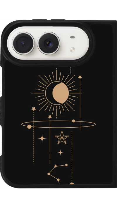 Coque iPhone Duo - Silicone rigide noir Spring 23 astro