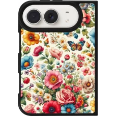 iPhone Duo Case Hülle - Silikon schwarz Spring 25 fruehling bluetend